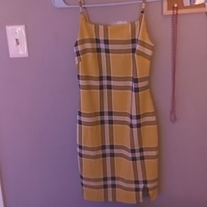 Cute Yellow Plaid Dress 💛🖤